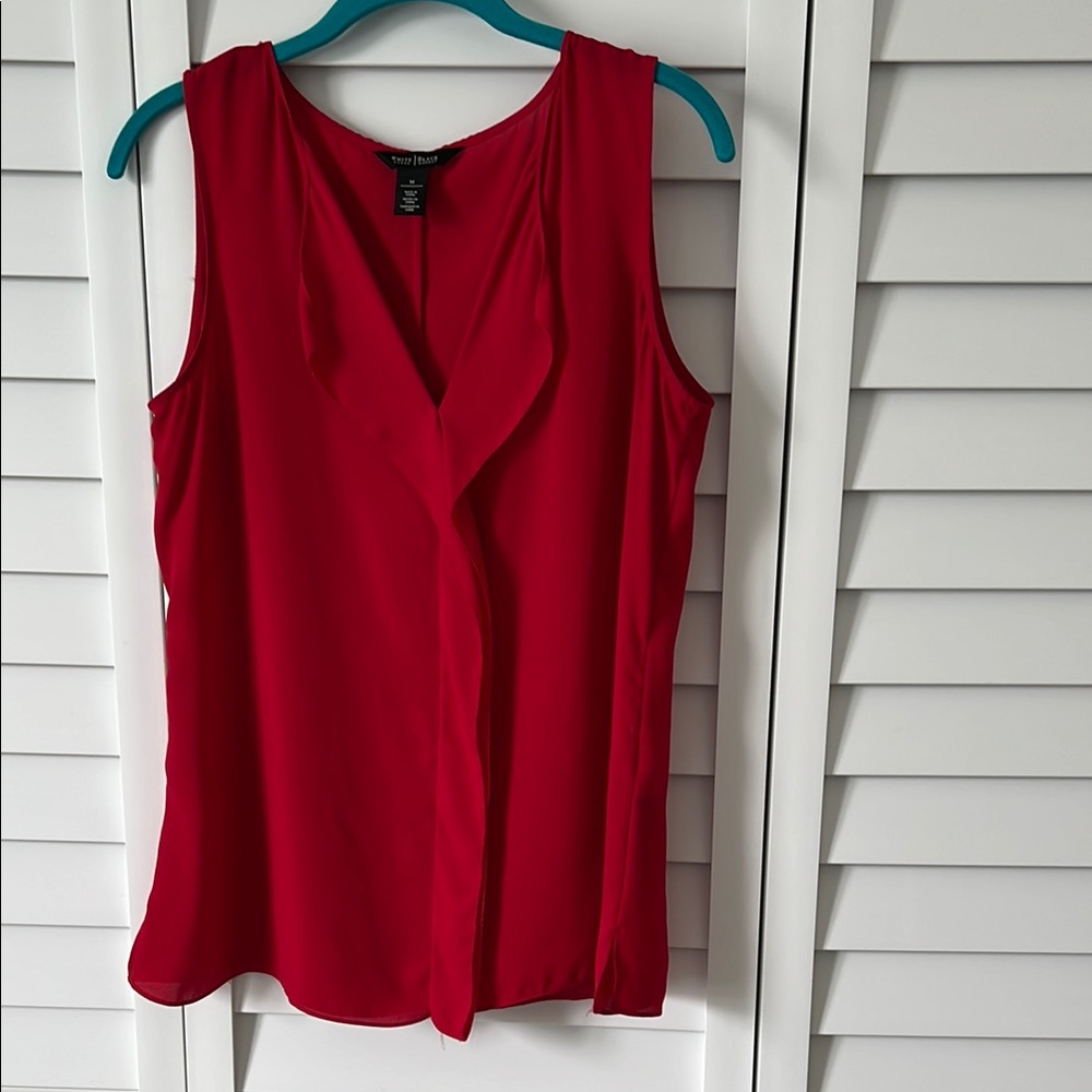 Women's Red Sleeveless Top